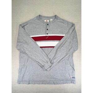 Vintage Levi's Men's XL Henley Shirt Long Sleeve MADE USA Color‎ Way